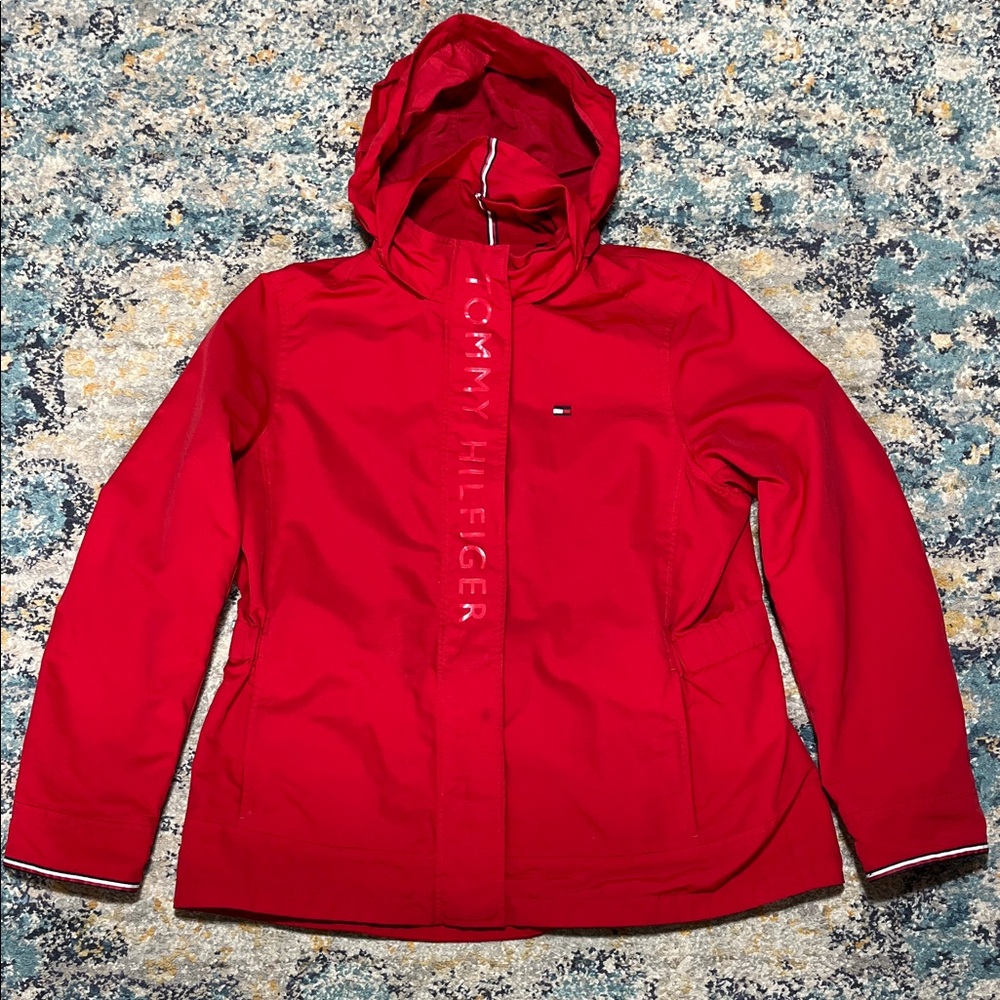 Tommy Hilfiger Trench Jacket with Hide-able Hood Size XL